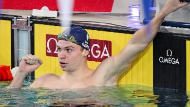 Léon Marchand s’impose à nouveau au 400 m 4 nages et améliore son record de France