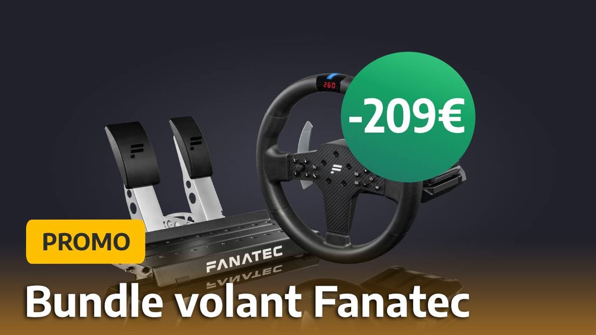 -209€ sur l’excellent pack volant + pédalier Fanatec simracing grâce à cette offre !