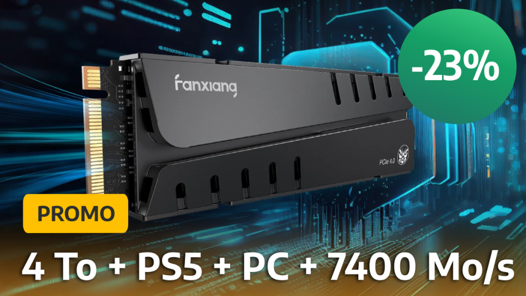 Parfait pour PS5 et PC gaming, ce SSD NVMe 4 To est en promo à -23% !