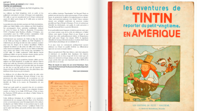 Un signé « Tintin en Amérique » vendu 191 000 euros