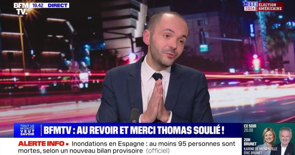 «Je pars le cœur lourd» : ému, le journaliste politique Thomas Soulié fait ses adieux à BFMTV