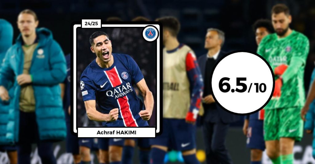 Hakimi meilleur attaquant parisien, Dembélé et Barcola inoffensifs