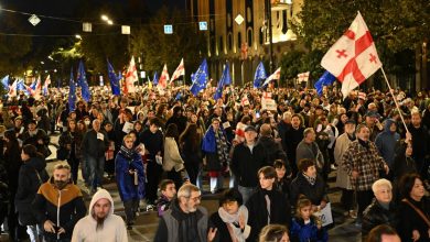 grande manifestation pro-européenne à Tbilissi avant les élections législatives