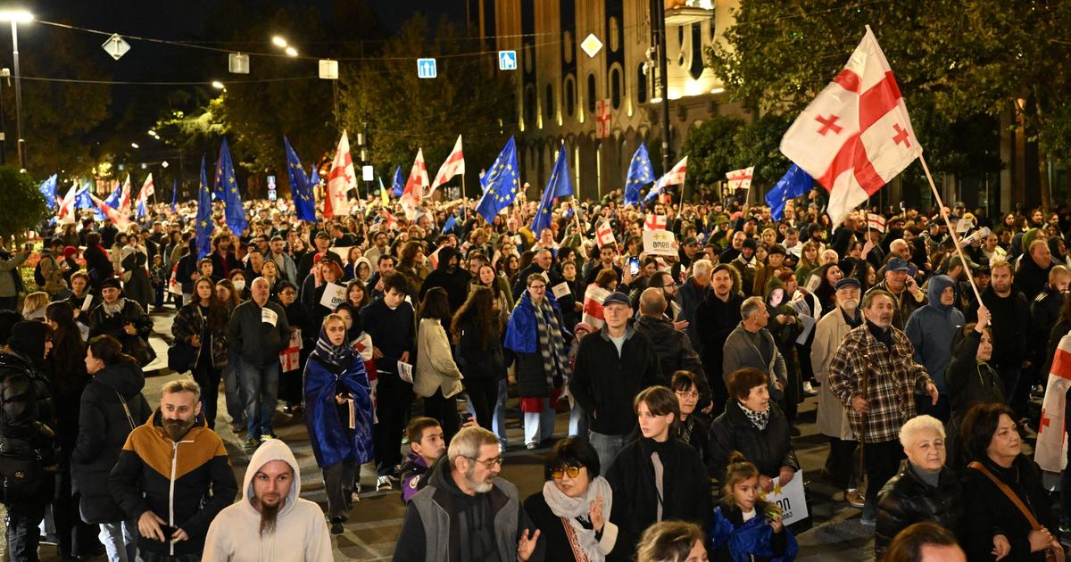 grande manifestation pro-européenne à Tbilissi avant les élections législatives