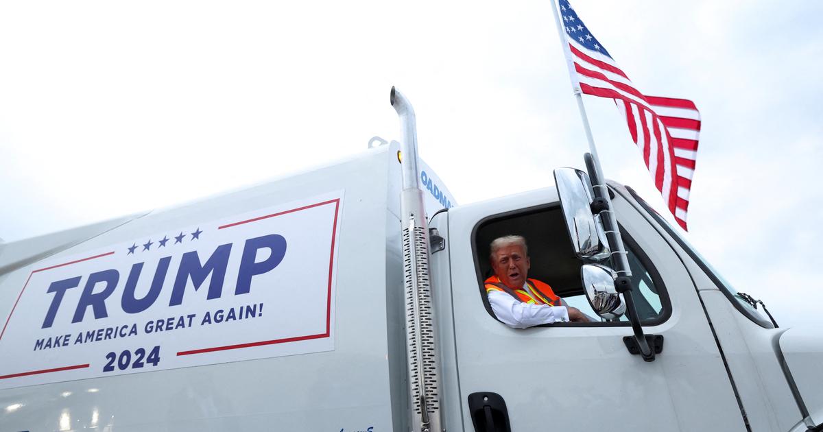 Donald Trump apparaît à bord d’un camion poubelle