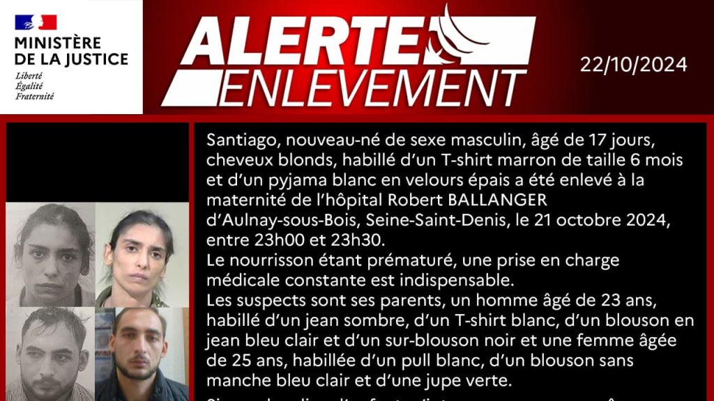 alerte enlèvement levée, l’enfant toujours introuvable