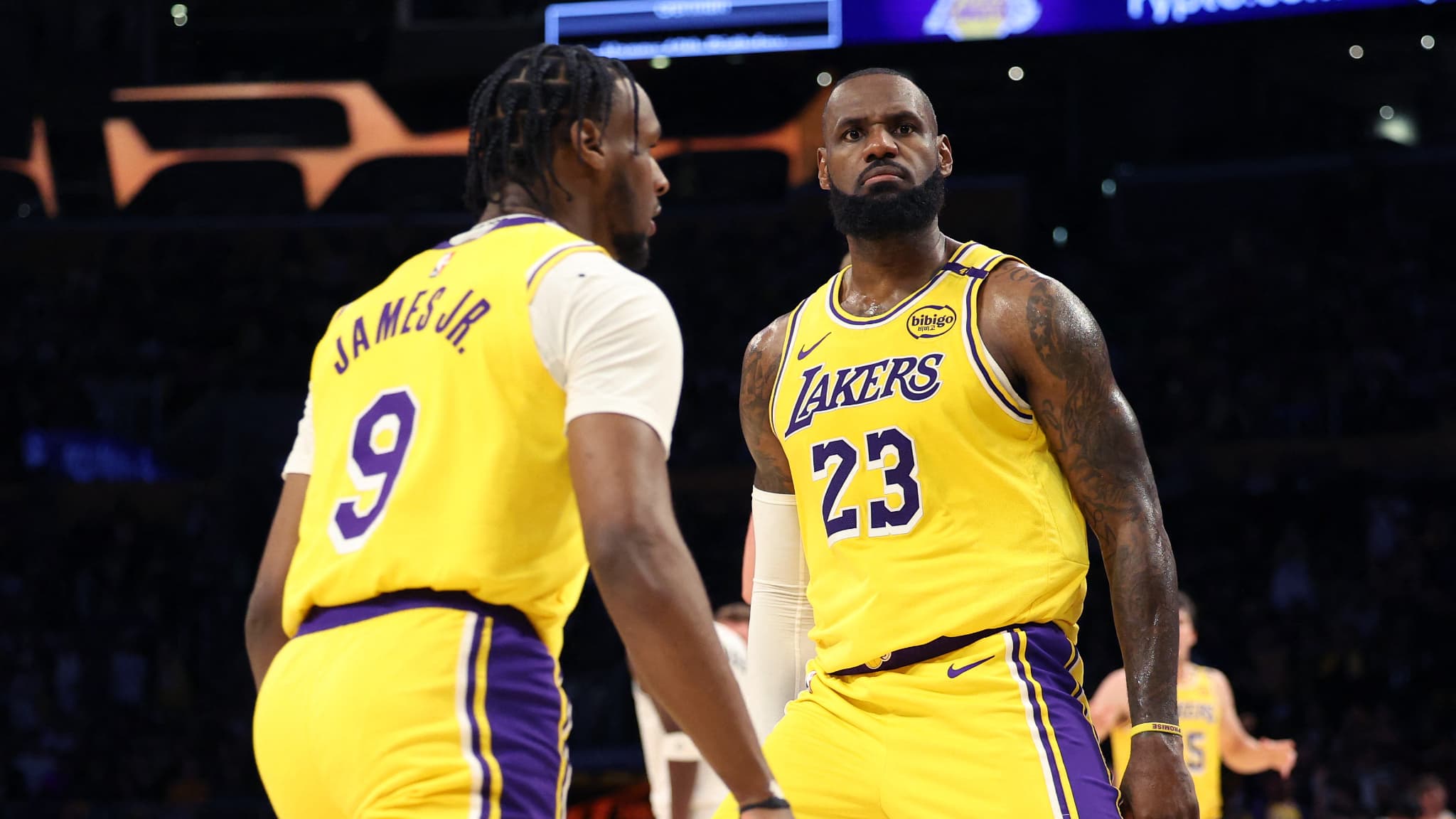 LeBron et Bronny James ont joué ensemble, premier duo père-fils de l’histoire de la NBA