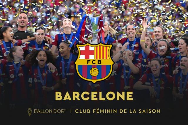 Le FC Barcelone sacré club féminin de l’année (Football)