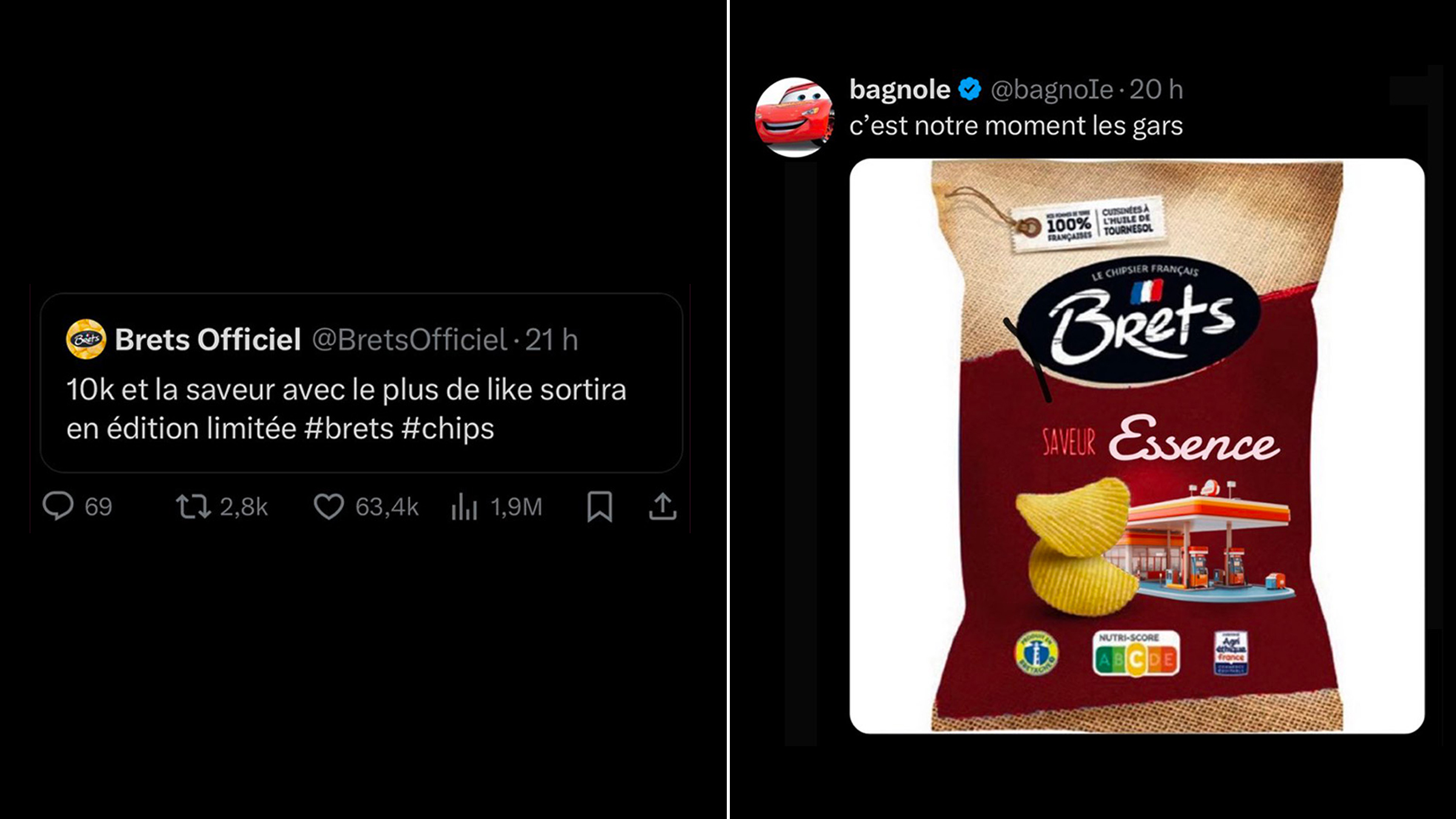 Après un concours, la marque Brets enflamme X en refusant de fabriquer des chips « Essence »