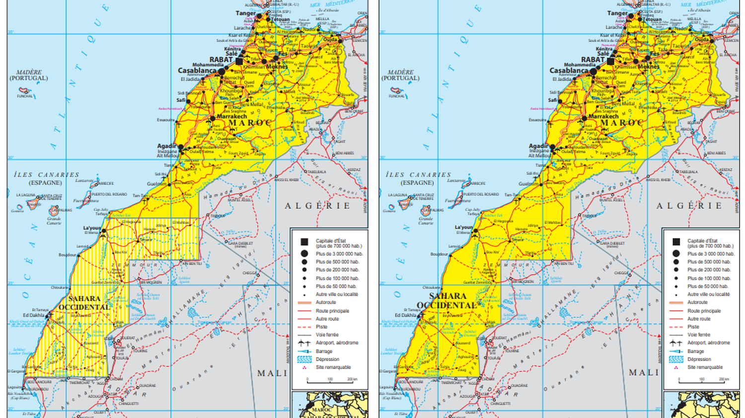 La France a mis à jour sa carte du Maroc, après avoir reconnu la souveraineté du royaume sur le Sahara occidental