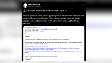 les pirates utilisent la vraie adresse e-mail du site du gouvernement