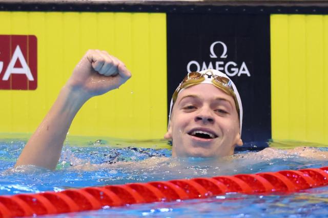 Léon Marchand remporte le 200 m 4 nages à Incheon (Natation)