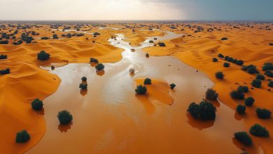 des lacs sont apparus après des pluies torrentielles historiques !