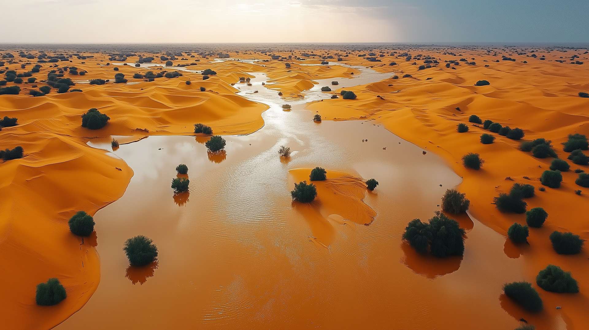 des lacs sont apparus après des pluies torrentielles historiques !