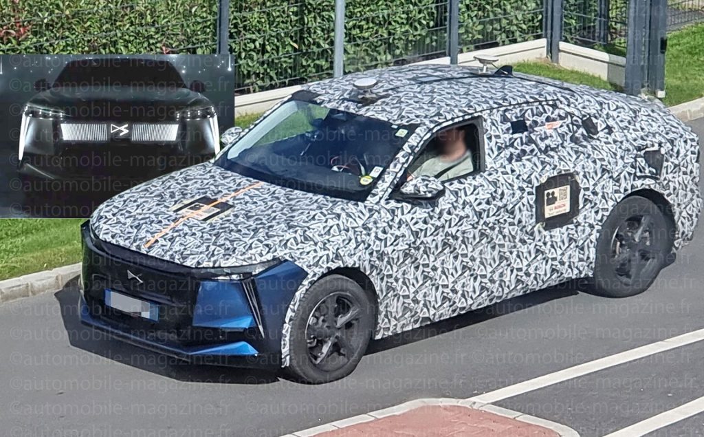 Le futur SUV coupé DS surpris sans camouflage de calandre