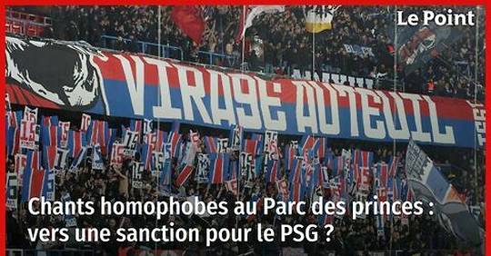 Chants homophobes au Parc des Princes : vers une sanction pour le PSG ?