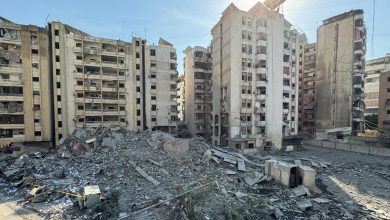 la banlieue sud de Beyrouth, au Liban, toujours ciblée nuit et matin par les bombardements israéliens