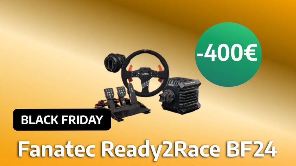 Black Friday : -400€ sur l’ensemble volant et pédalier complet Fanatec DD QR42 WRC !