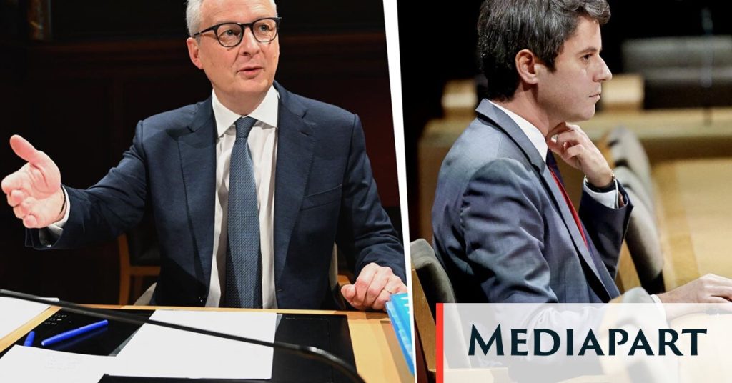 Dérapage du déficit : la défense chancelante de Gabriel Attal et Bruno Le Maire – Mediapart