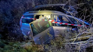 Une voiture termine sa course dans le fossé près de Châlons-en-Champagne