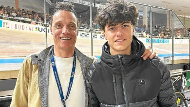 Ancien pilote pro, amateur, Sylvain Chavanel, supporter numéro 1 de son fils aux championnats de France piste à Loudéac