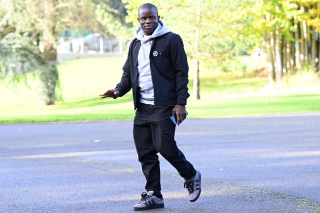 N’Golo Kanté en conférence de presse avec Didier Deschamps à la veille de France-Israël