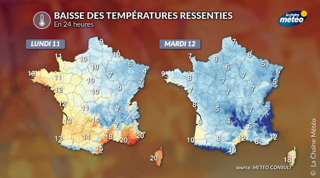 une vague de froid va balayer tout le territoire cette semaine