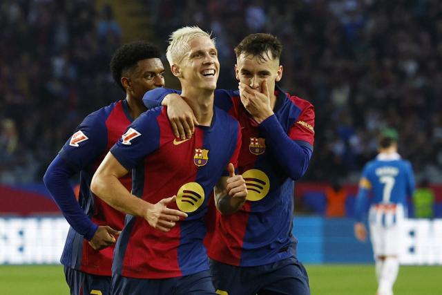 Le Barça, avec Dani Olmo et Raphinha, profite du derby contre l’Espanyol en Liga