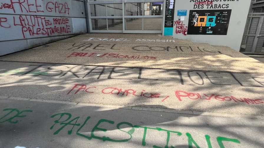 Des tags et une manifestation contre l’arrivée de Yaël Braun-Pivet à l’université Lyon-3