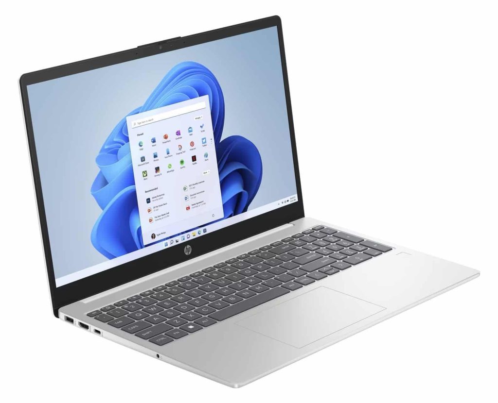 Neuf 999 € HP 15-fd1009nf, Ultrabook multimédia polyvalent 15″ Argent fin et léger sous Core Ultra 5 125H performances Intel Arc avec 32 Go de RAM et 1 To SSD