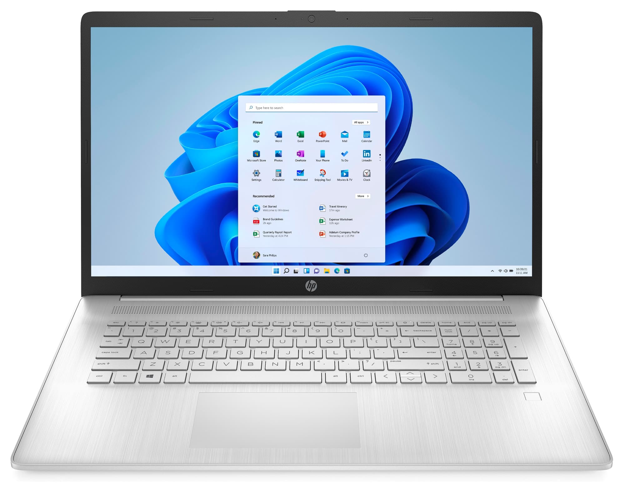 Promo 469€ HP 17-cp2036nf, PC portable argent pas cher grand format 17″ IPS Full HD fin et léger sous AMD Ryzen 5 avec stockage SSD rapide de 512 Go