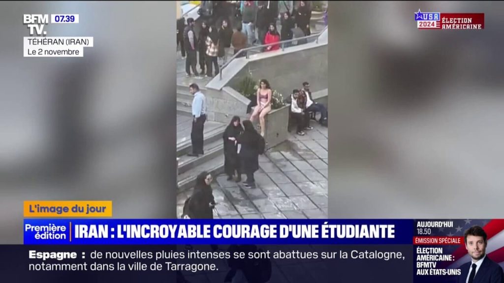 l’incroyable courage d’une étudiante manifestant en sous-vêtements à Téhéran