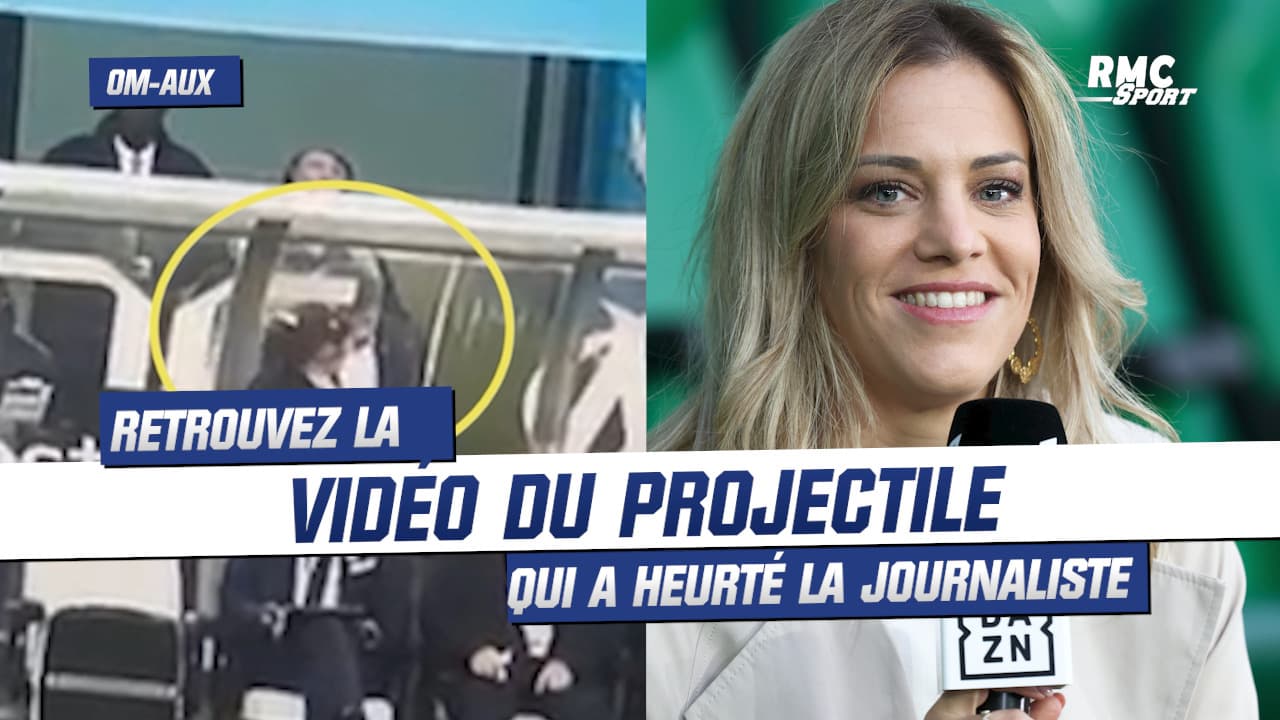 OM-Auxerre : La vidéo du projectile qui a touché le visage d’un journaliste de DAZN – RMC Sport