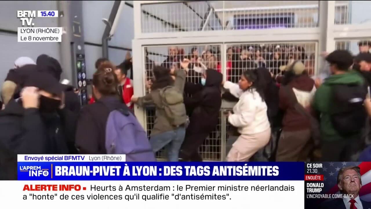 Une manifestation contre la venue de Yaël Braun-Pivet à l’université Lyon 3