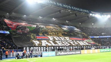 la CUP explique sa bannière en soutien à la Palestine avant PSG-Atlético (Ligue des Champions)