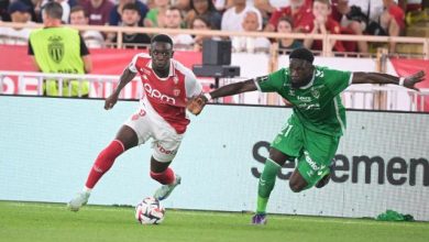 L’attaquant de l’AS Monaco Folarin Balogun encore trop serré pour la réception de Brest