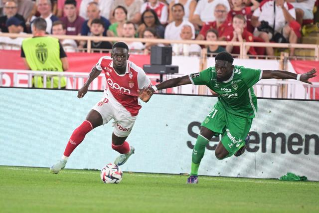 L’attaquant de l’AS Monaco Folarin Balogun encore trop serré pour la réception de Brest