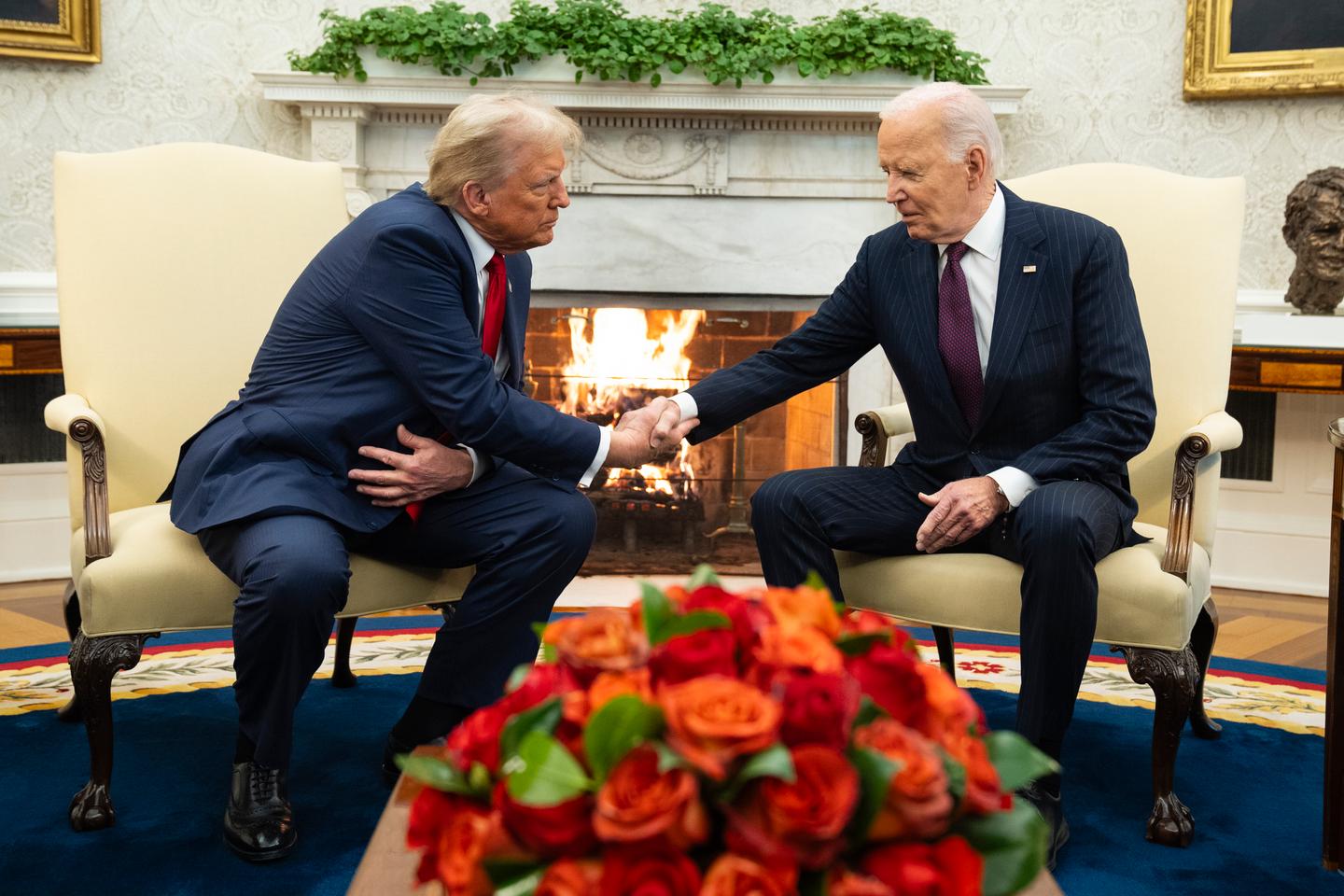 Joe Biden reçoit Donald Trump à la Maison Blanche