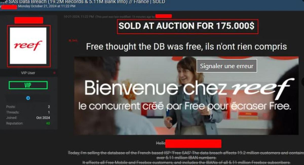 Cyberattaque massive chez Free : des milliers d’IBAN clients revendus sur le dark Web, êtes-vous concerné ?