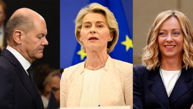 Ursula Von der Leyen, Giorgia Meloni et Olaf Scholz, trois visions opposées