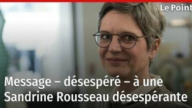 Message désespéré à une Sandrine Rousseau désespérée