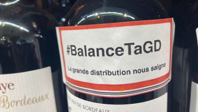 des vignerons entrent dans un grand magasin et ciblent les bouteilles de vin