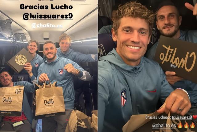 Luis Suarez offre un repas aux joueurs de l’Atlético Madrid après leur victoire contre le Barça