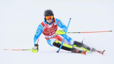 Steven Amiez mène la première manche du slalom de Val-d’Isère